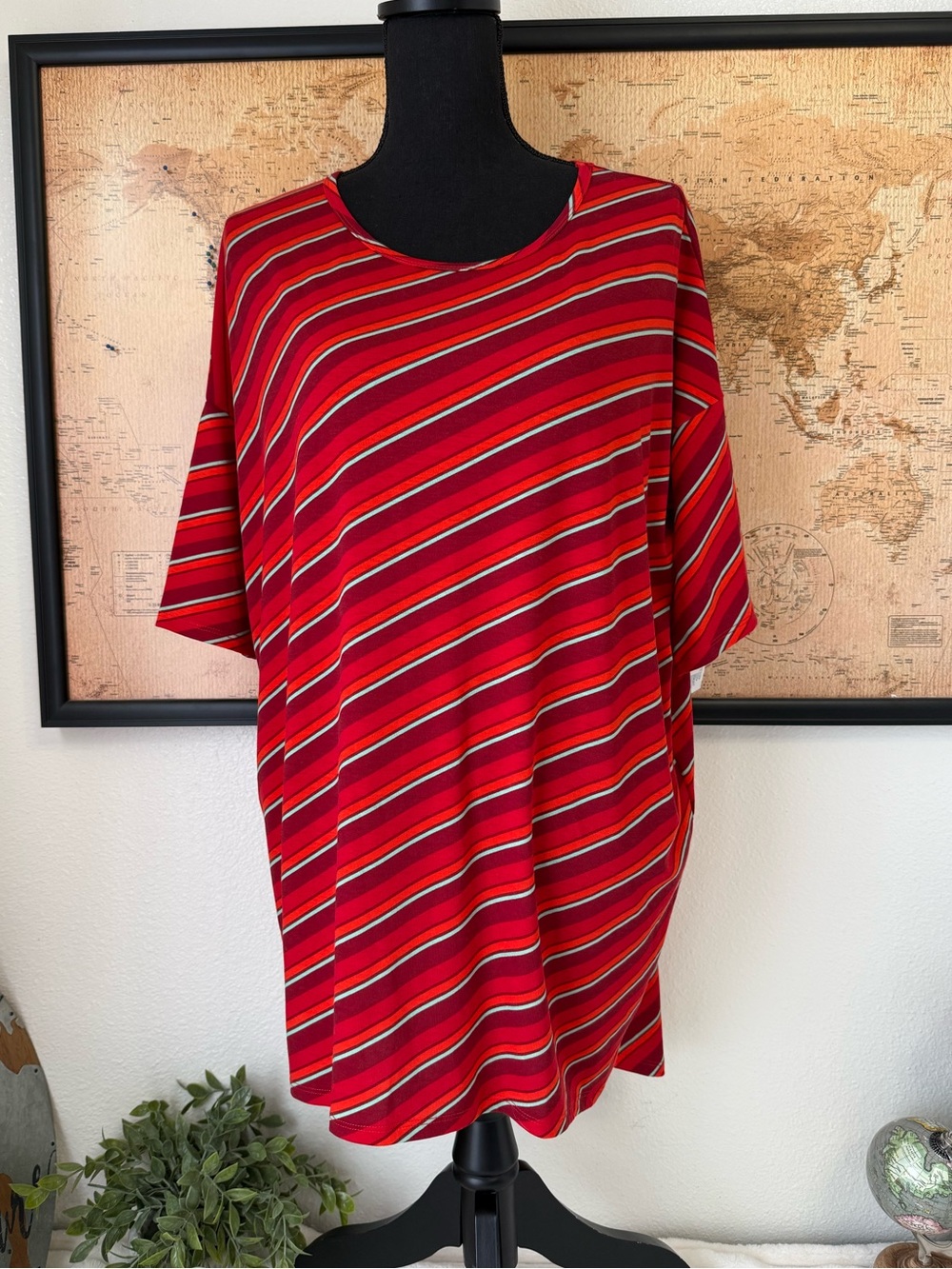 Lularoe Irma striped tee size Medium